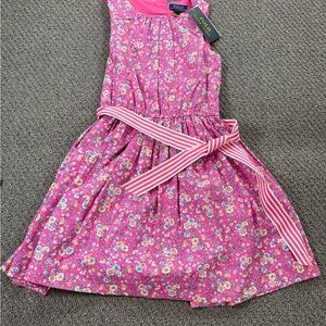 NWT Polo Ralph Lauren Floral Cotton Poplin Dress Girls Size 7